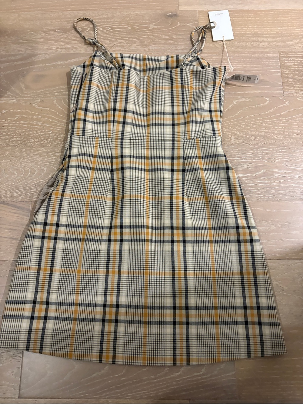 Aritzia Wilfred Isabelle plaid dress new with tags size 4